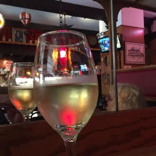 a glass of wine