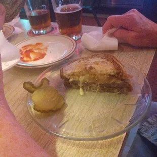 Bratwurst Patty on rye