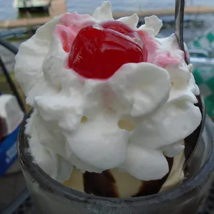 Ice Cream Sunday, close-up.