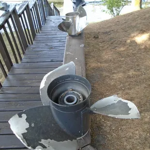 Collection of broken props on the railing!