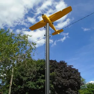 Look for a big plane rotating on a tall pole - then you know you've arrived!