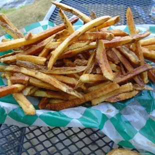 Fresh cut fries.