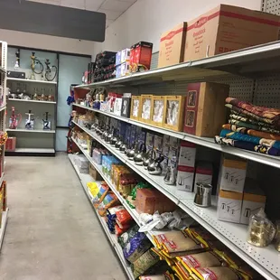 shelves of food and snacks