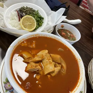 a bowl of mexican food