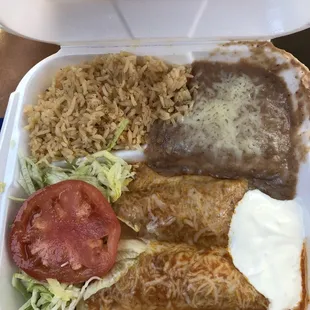 Chicken Enchiladas Plate! So good!