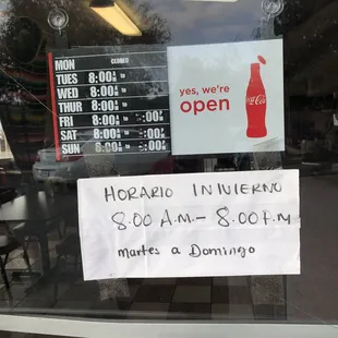 Their hours   Open Tuesday to Sunday 8am to 8pm