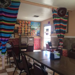 Small  inside dining seating