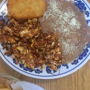 Chorizo and eggs breakfast combo