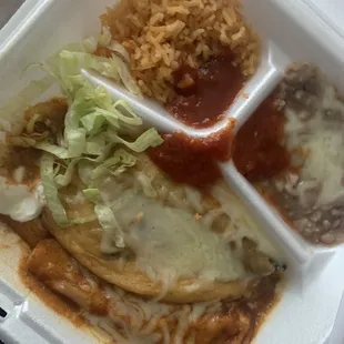 #2. One Chile Relleno, 1 Cheese Enchilada Combination