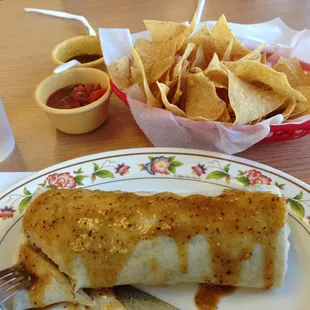 Burrito with Chips.