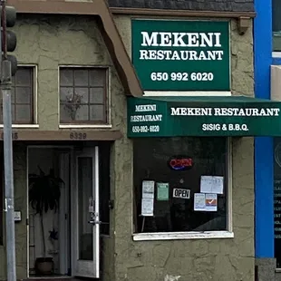 the front of the restaurant