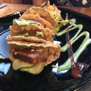 Ancho Seared Ahi Tuna Wonton Taco