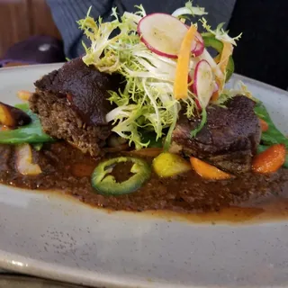 Grilled Tender Braised Honey Chipotle Short Ribs