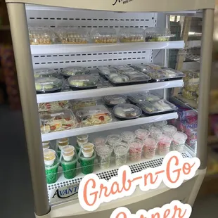 Ready to eat food and dessert at our Grab-n-Go Corner