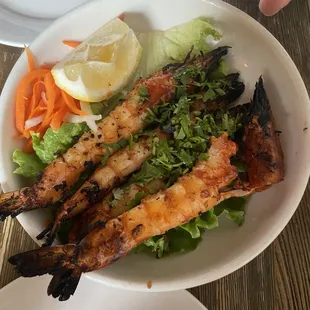 Grilled Marinated Wild Prawns Chicken Classic Vietnamese Chicken Broth Pho