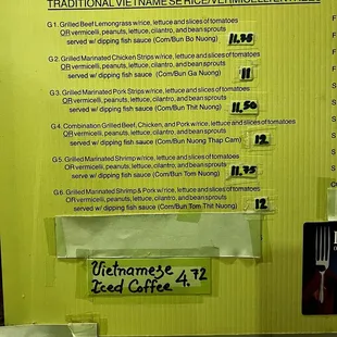 Menu - Traditional Viet