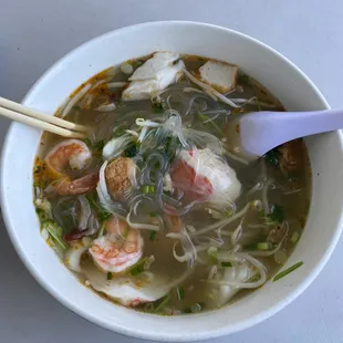 Seafood special with clear noodles