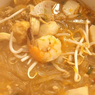 Hu tieu with clear noodles (assembled delivery order at home)
