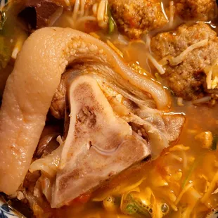 Bun rieu - tomato crab-flavor noodles (assembled delivery order at home)