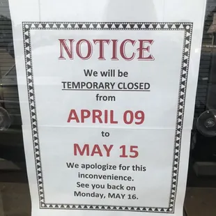 Drove there and they are closed. 4.13.22