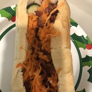 Banh mi (no jalapeños or cilantro)with extra carrots. 11.17.21