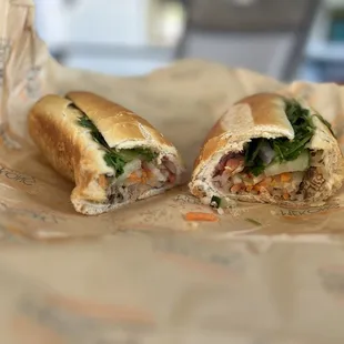 the inside of the sandwich