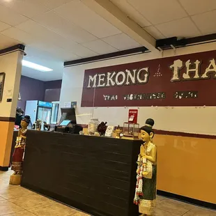 the front desk of the restaurant