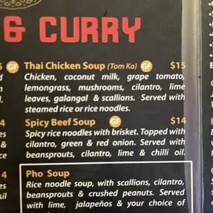 Instructions on what is supposed to be in the soup.