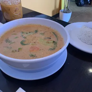 Red curry! Asked for extra curry and got it. Big enough for two people to share.