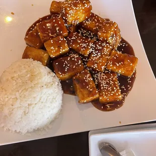 Curry and tofu Teriyaki Plate