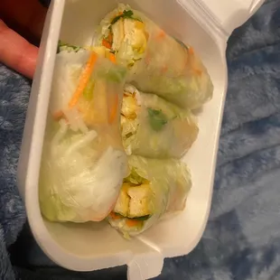 Spring rolls with tofu