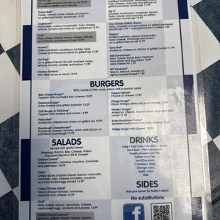 Lunch menu