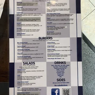 Updated Prices on Lunch Menu