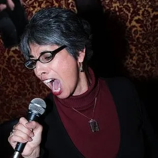 My mother at Mel-O-Dee