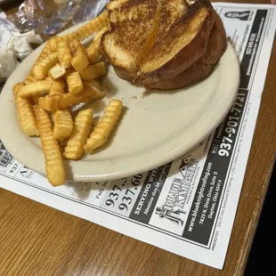 Grilled cheese and fries