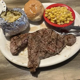 Ribeye steak dinner