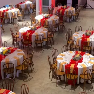 Rustic holiday decor for a Corporate holiday party hosted at the colony house in Anaheim