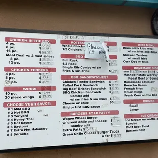 menu, sushi and sashimi