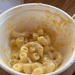 Mac 'n Cheese. Sooo creamy and flavorful!! It was so good we almost ate it all before taking a picture!