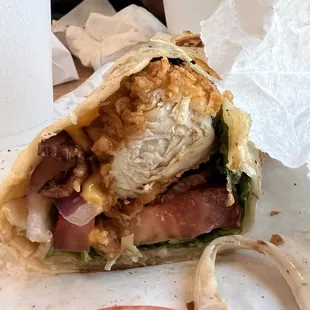 Chicken Tender Bacon Wrap