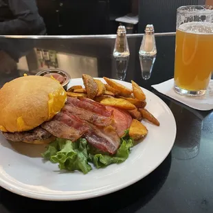 A wide shot of my dinner.