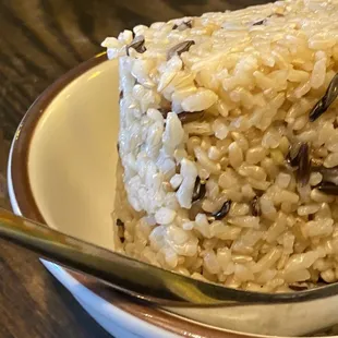 Brown and wild rice cooked to perfection.