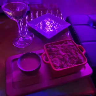 Dessert warm apple dish