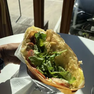 Andouille Sausage Crepe