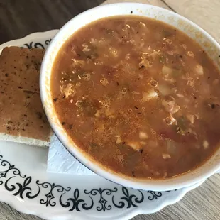 Manhattan clam chowder