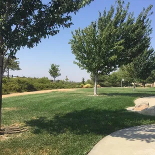 Borders are pretty along backside of park.