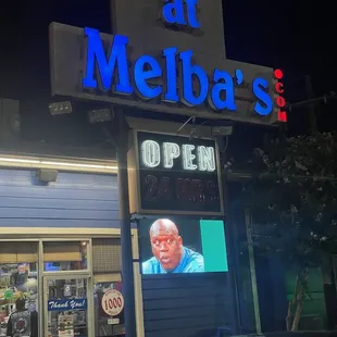 Outside Melba&apos;s