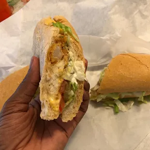 Fish+shrimp Po&apos;boy