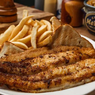 a plate of fish and french fries