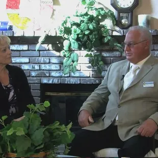 Gene Melchers and Sandy Smith with the Lancaster Chamber of Commerce